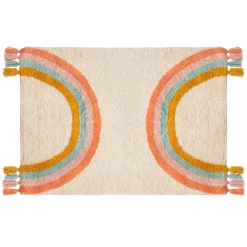 Alfombra arcoíris TUFT RAINBOW con flecos