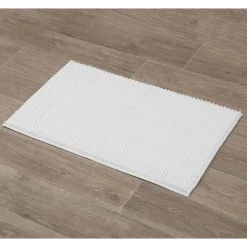Alfombra Baño Microfibra Blanca 50x80Cm