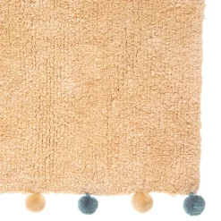 Alfombra Beige Con Pompones 100x150M