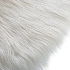 Alfombra Blanca Con Pelo 90Cm