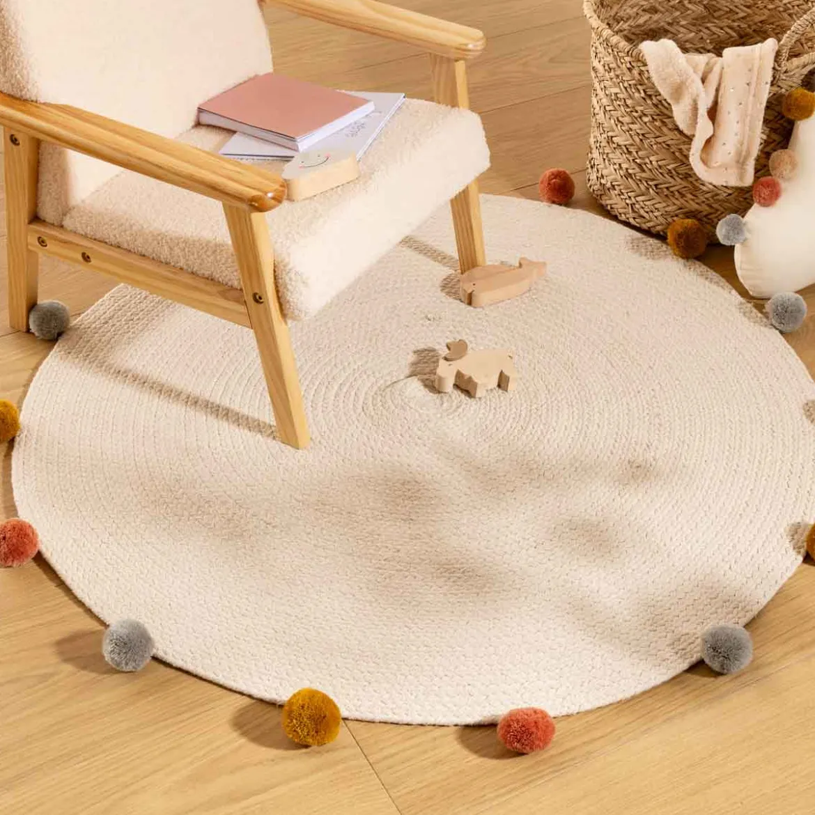 Alfombra con pompones ARLEQUIM 90cm