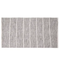 Alfombra cuadrados gris 80x140cm