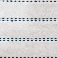 Alfombra de Baño Azul Petróleo Con Pompones 50x75c