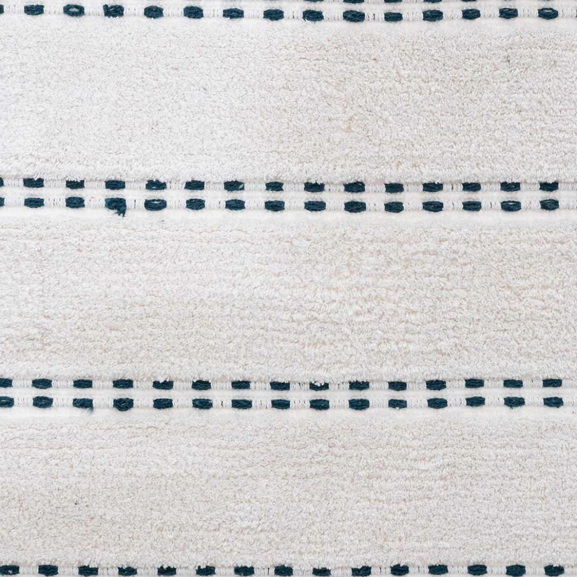 Alfombra de Baño Azul Petróleo Con Pompones 50x75c