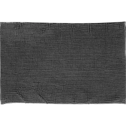 Alfombra De Baño Chenilla Gris 80x50Cm