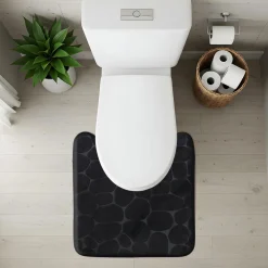 Alfombra de baño con contorno negro 45x50cm