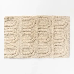 Alfombra de baño ELLA de algodón gris 50x80cm