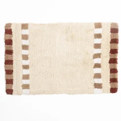 Alfombra de baño FLORENCE de algodón beige 50x80cm