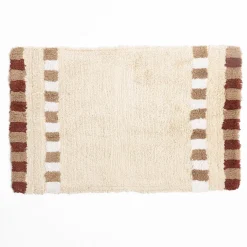 Alfombra de baño FLORENCE de algodón beige 50x80cm