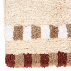 Alfombra de baño FLORENCE de algodón beige 50x80cm