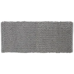Alfombra De Baño Gruesa Gris 50x120Cm