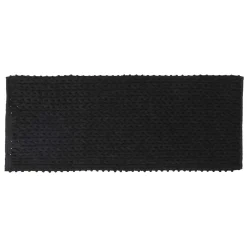 Alfombra De Baño Gruesa Negra 50x120Cm