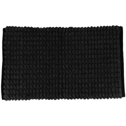 Alfombra De Baño Negra De Algodón 45x75cm