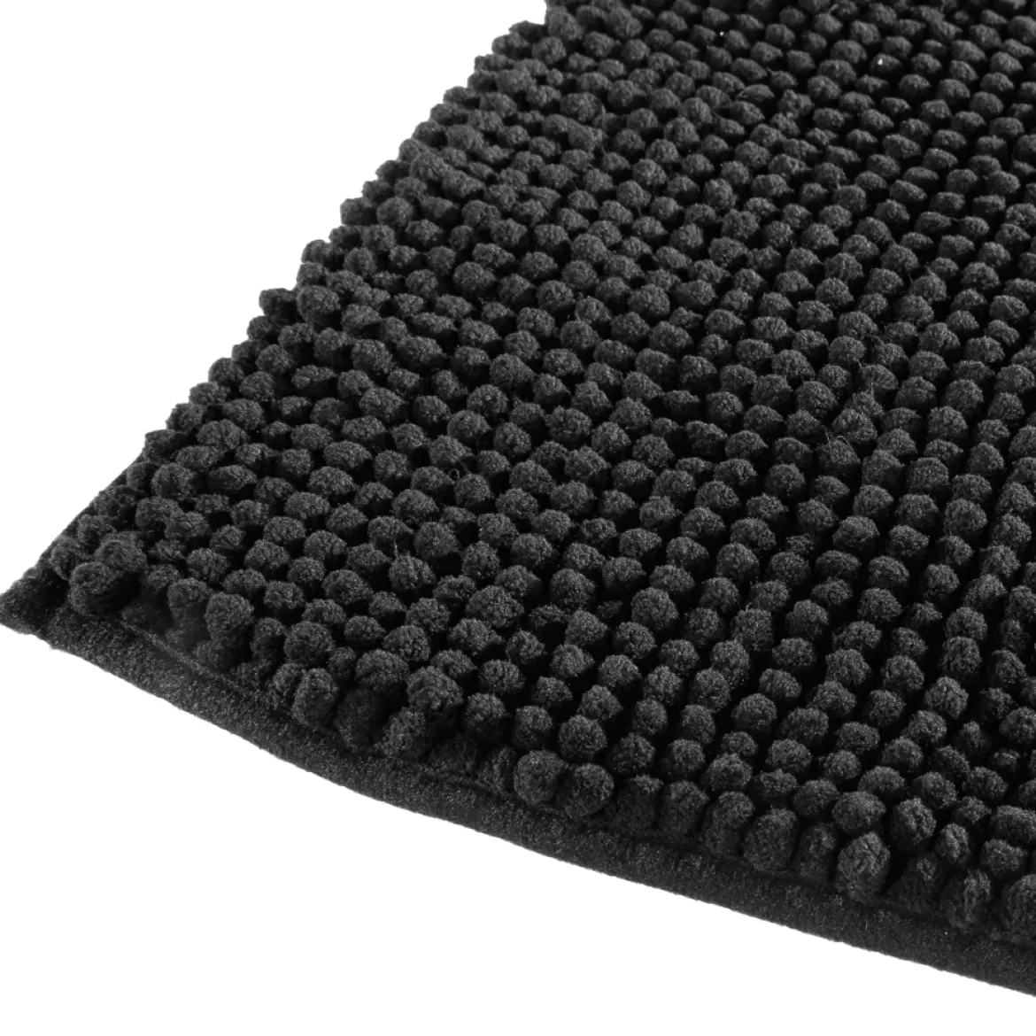 Alfombra de baño negra 80x50cm