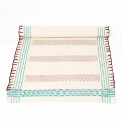 Alfombra de cocina WONJA beige y azul 60x150cm