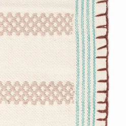 Alfombra de cocina WONJA beige y azul 60x150cm