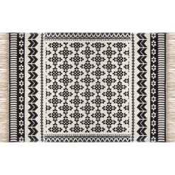 Alfombra Delhi Blanco/Negro 120x170Cm