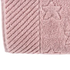 Alfombra de salida de baño estrellas rosa 70x50cm