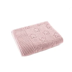 Alfombra de salida de baño estrellas rosa 70x50cm
