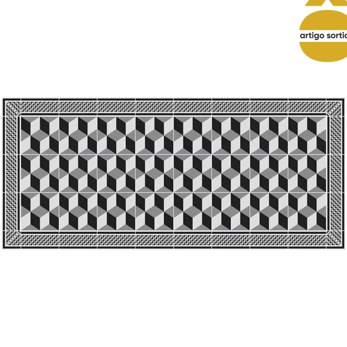 Alfombra de vinyl mosaico 50x112cm