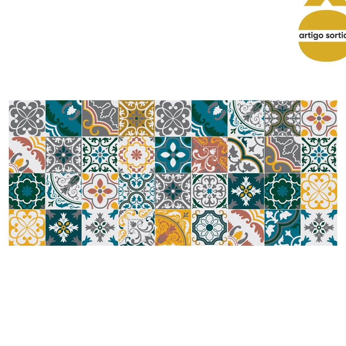 Alfombra de vinyl mosaico 50x112cm