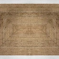 Alfombra de yute natural/blanca 120x170cm