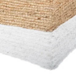 Alfombra de yute natural/blanca 120x170cm