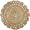 Alfombra dorada de yute 115cm
