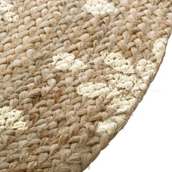 Alfombra dorada de yute 115cm