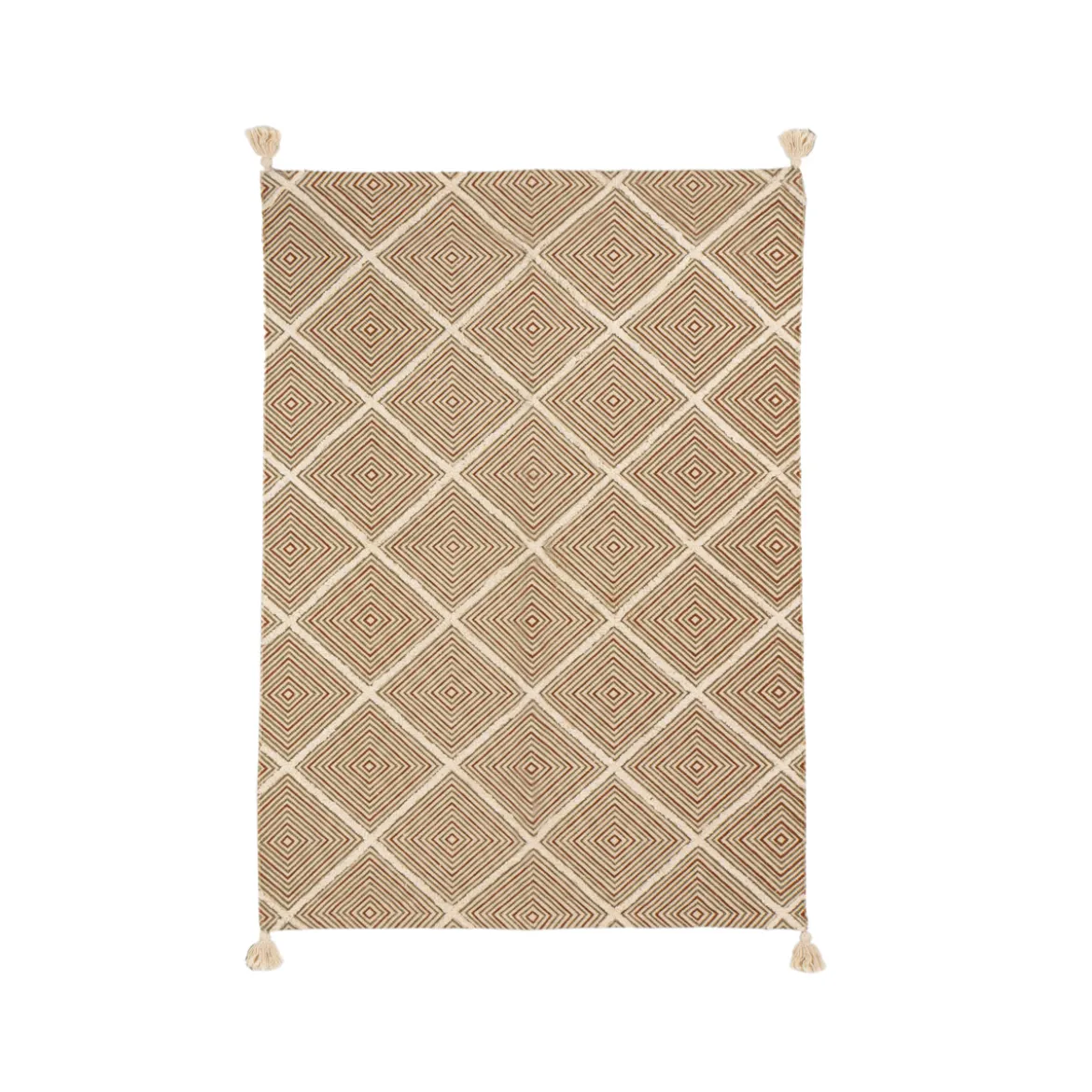 Alfombra Folk Con Borlas 80x150Cm