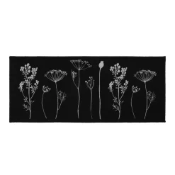 Alfombra Herbier Negra 50x120cm