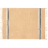 Alfombra Inuit Crudo Y Negro Con Flecos 120x160cm