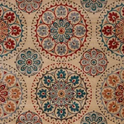 Alfombra Lene Rojo Azul 80x150Cm
