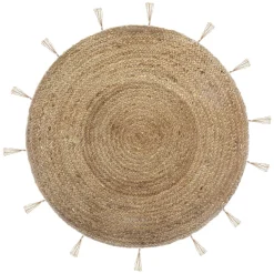 Alfombra LUREX COSY beige de yute 80cm