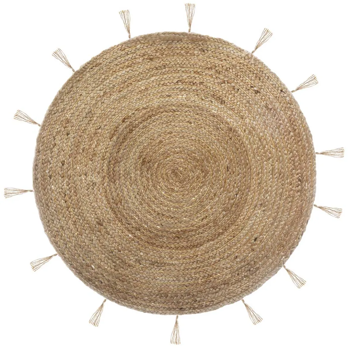 Alfombra LUREX COSY beige de yute 80cm