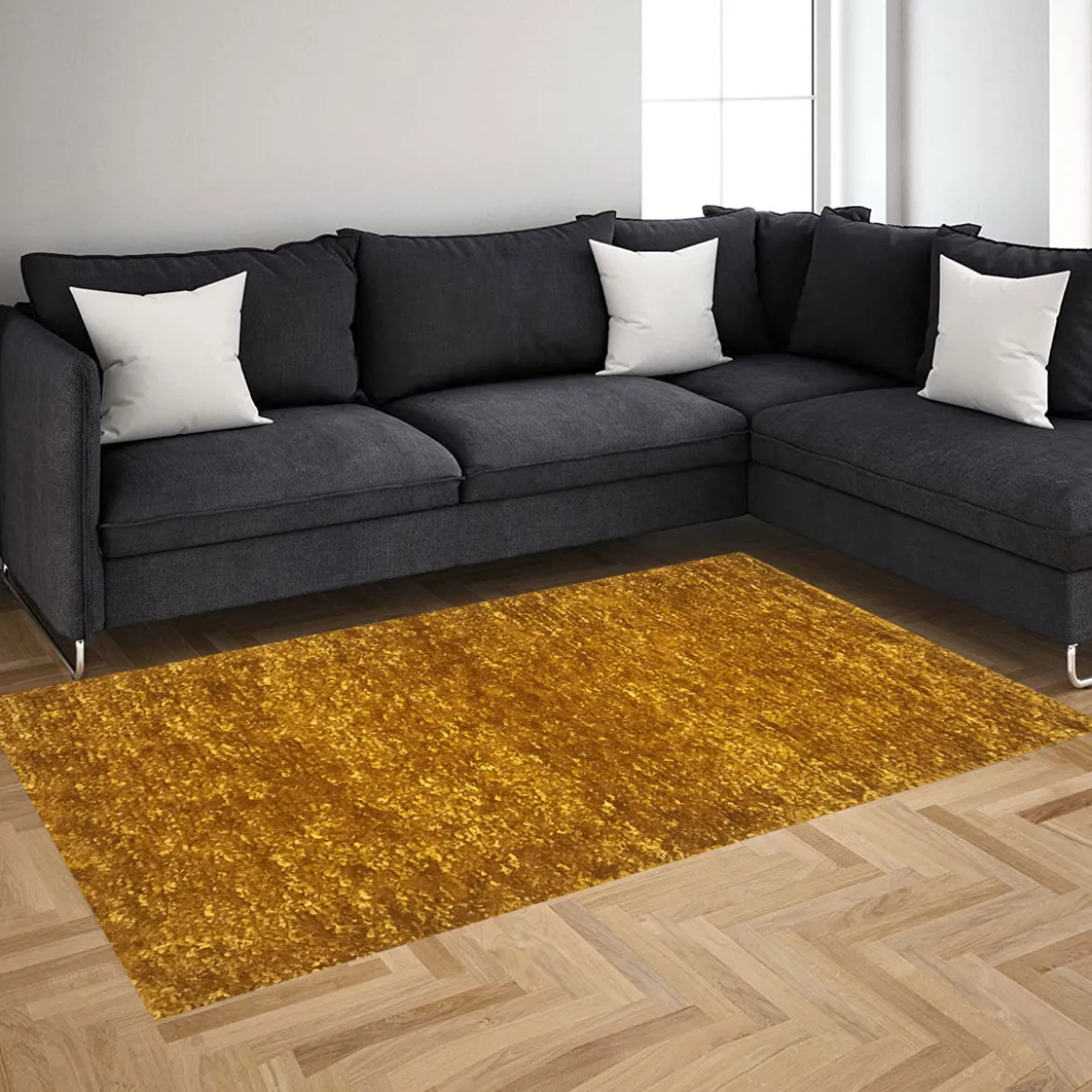 Alfombra Lux Amarilla 80x150Cm