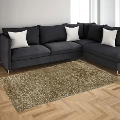 Alfombra LUX marrón claro 140x190cm