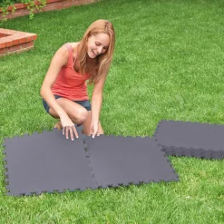 Alfombra Puzzle Espuma Gris 8Pzas