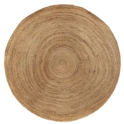 Alfombra redonda beige 160cm