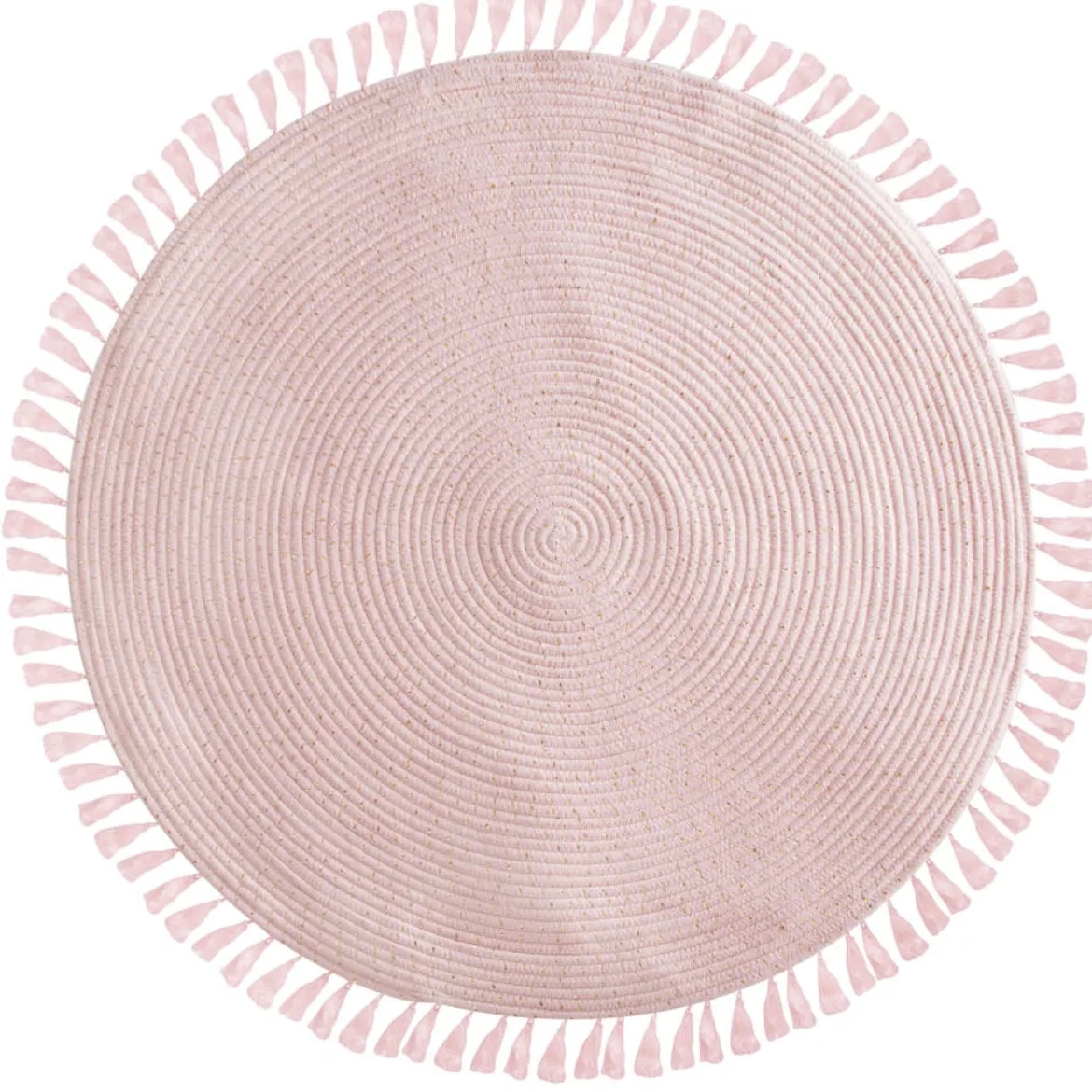 Alfombra Rosa Lurex Con Flecos 90Cm