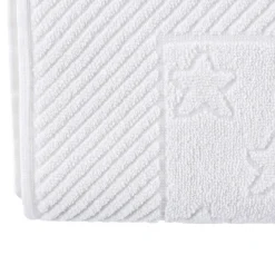 Alfombra salida de baño estrellas blanco 70x50cm