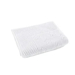 Alfombra salida de baño estrellas blanco 70x50cm