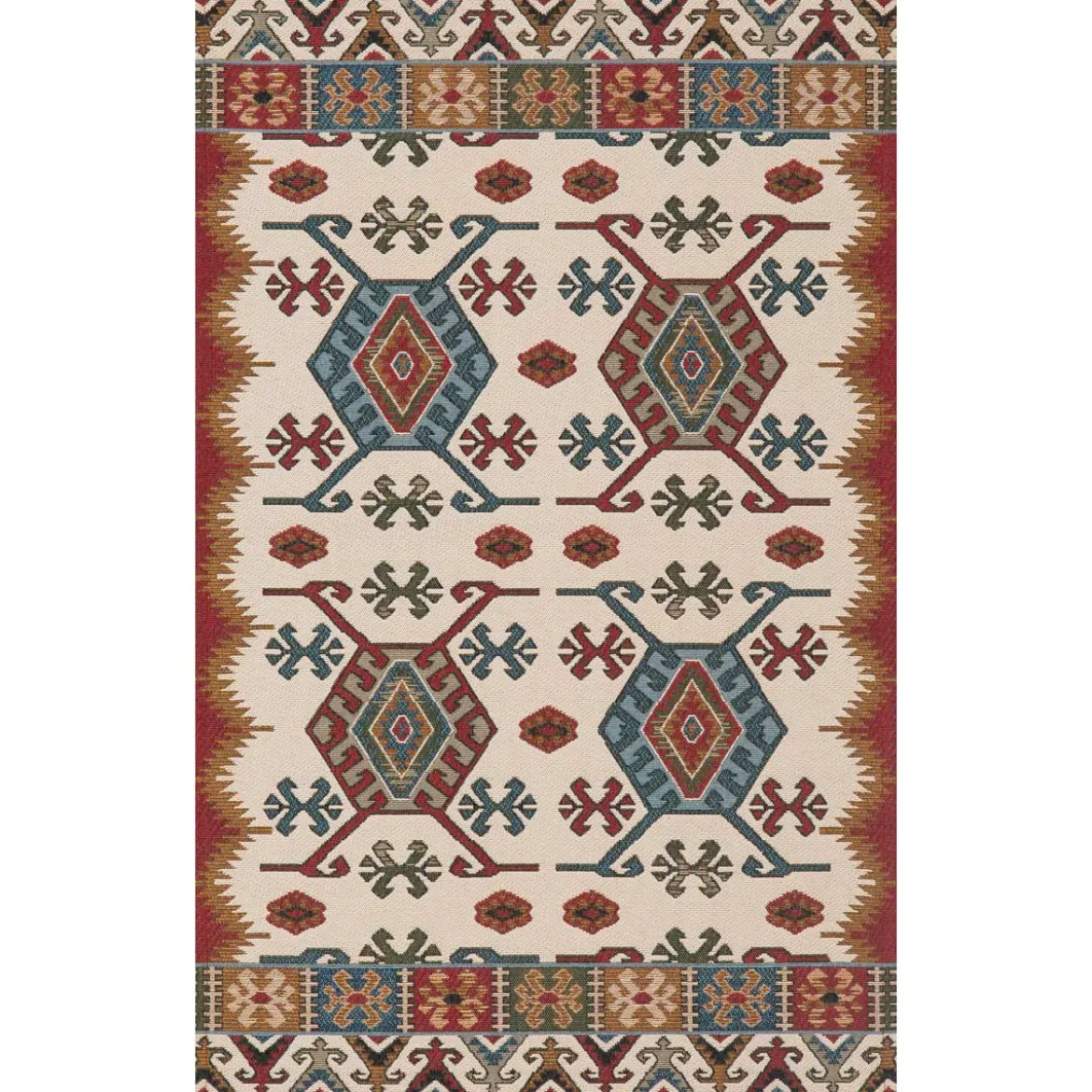 Alfombra Sunlight Ocre/Rojo 100x150Cm