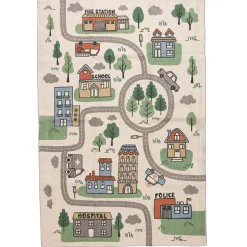 Alfombra TINY TOWN multicolor 100x150cm