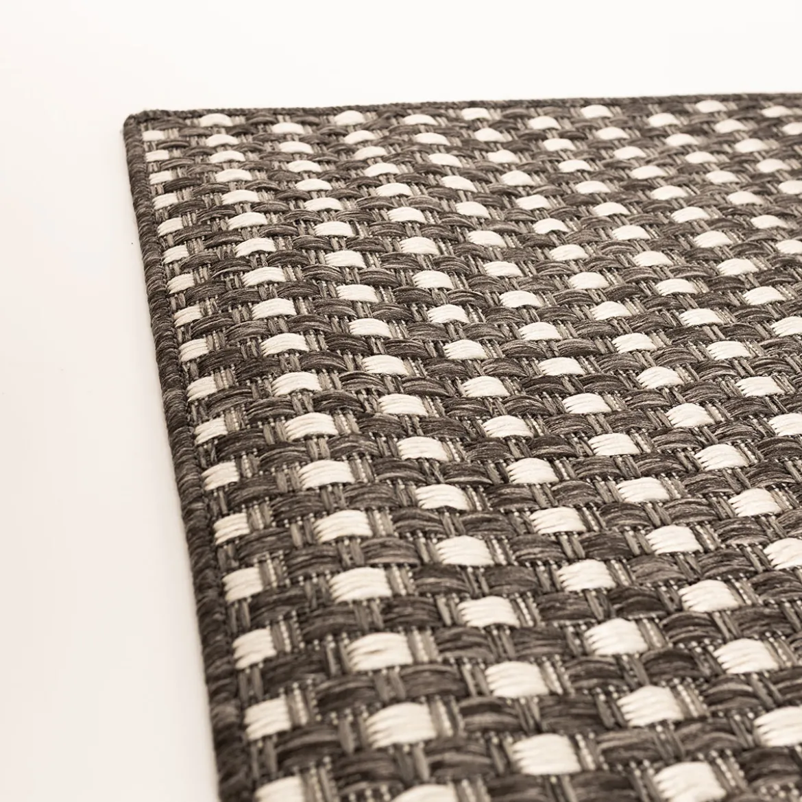 Alfombra trenzada gris 120x170cm