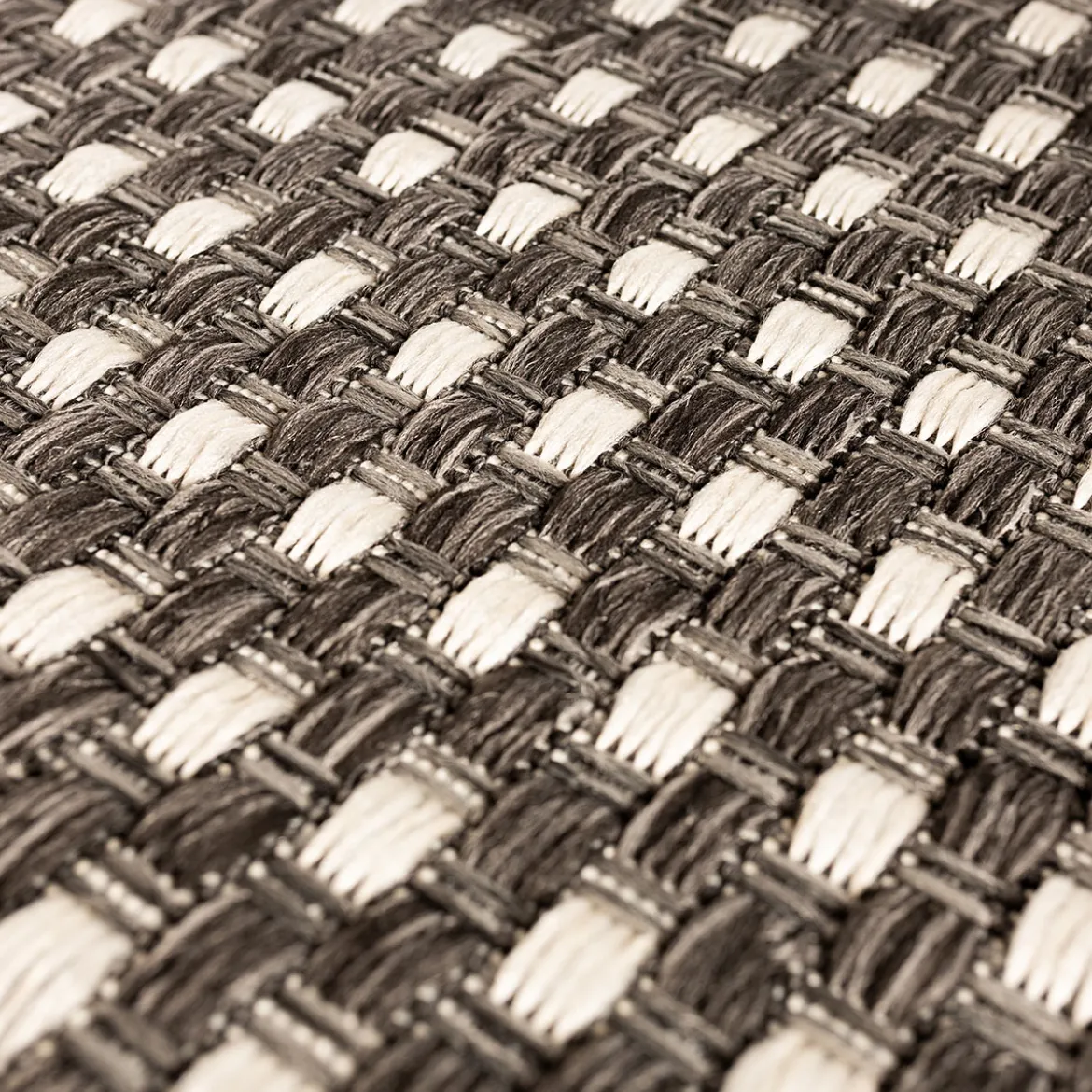 Alfombra trenzada gris 120x170cm
