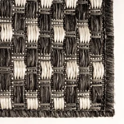 Alfombra trenzada gris 120x170cm