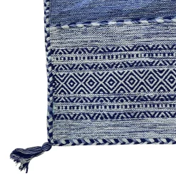 Alfombra Tribal Azul Claro 60x250Cm