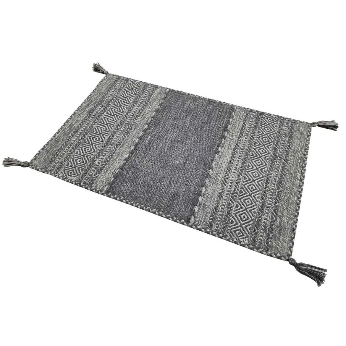 Alfombra Tribal Gris 60x200Cm
