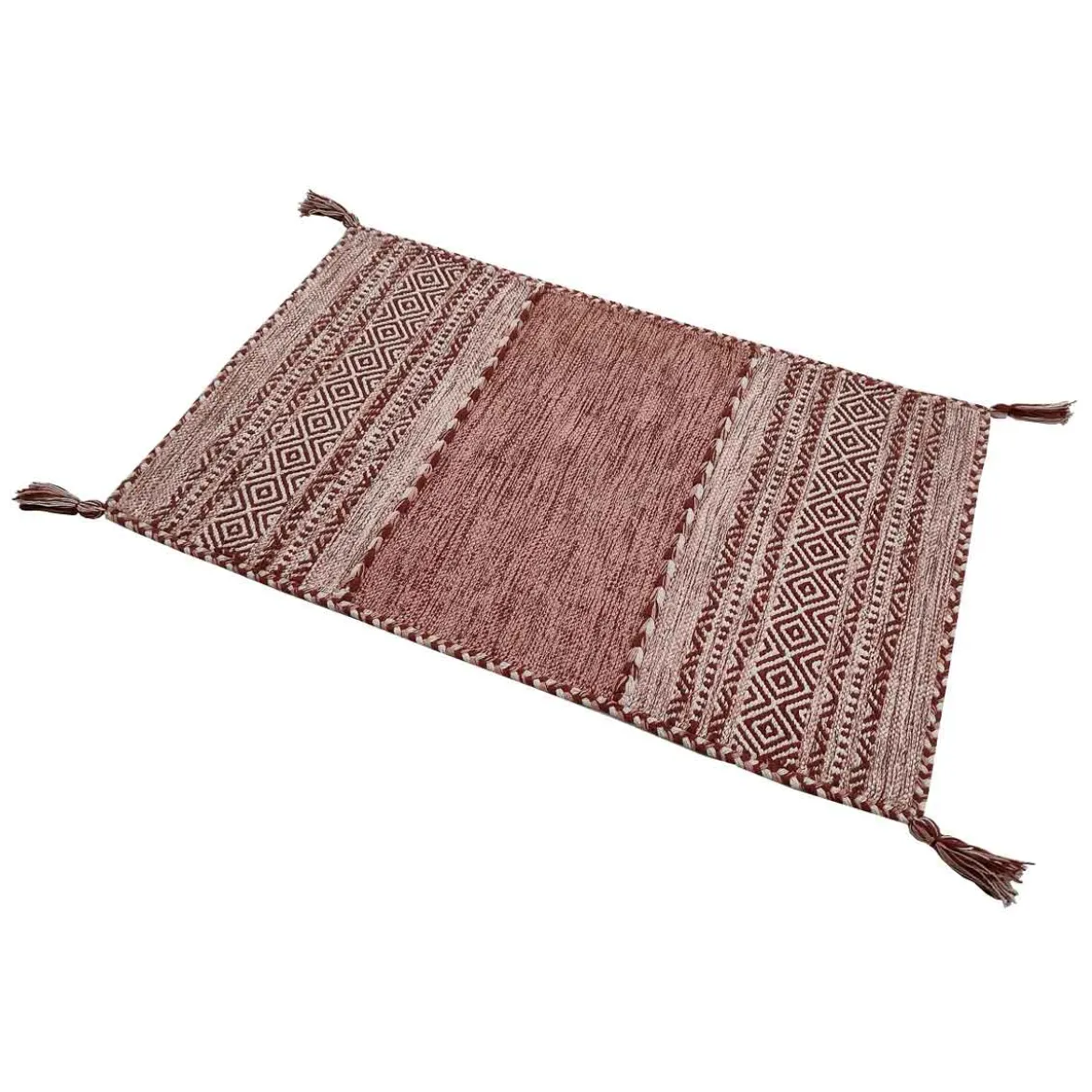 Alfombra Tribal Rosa 80x150Cm